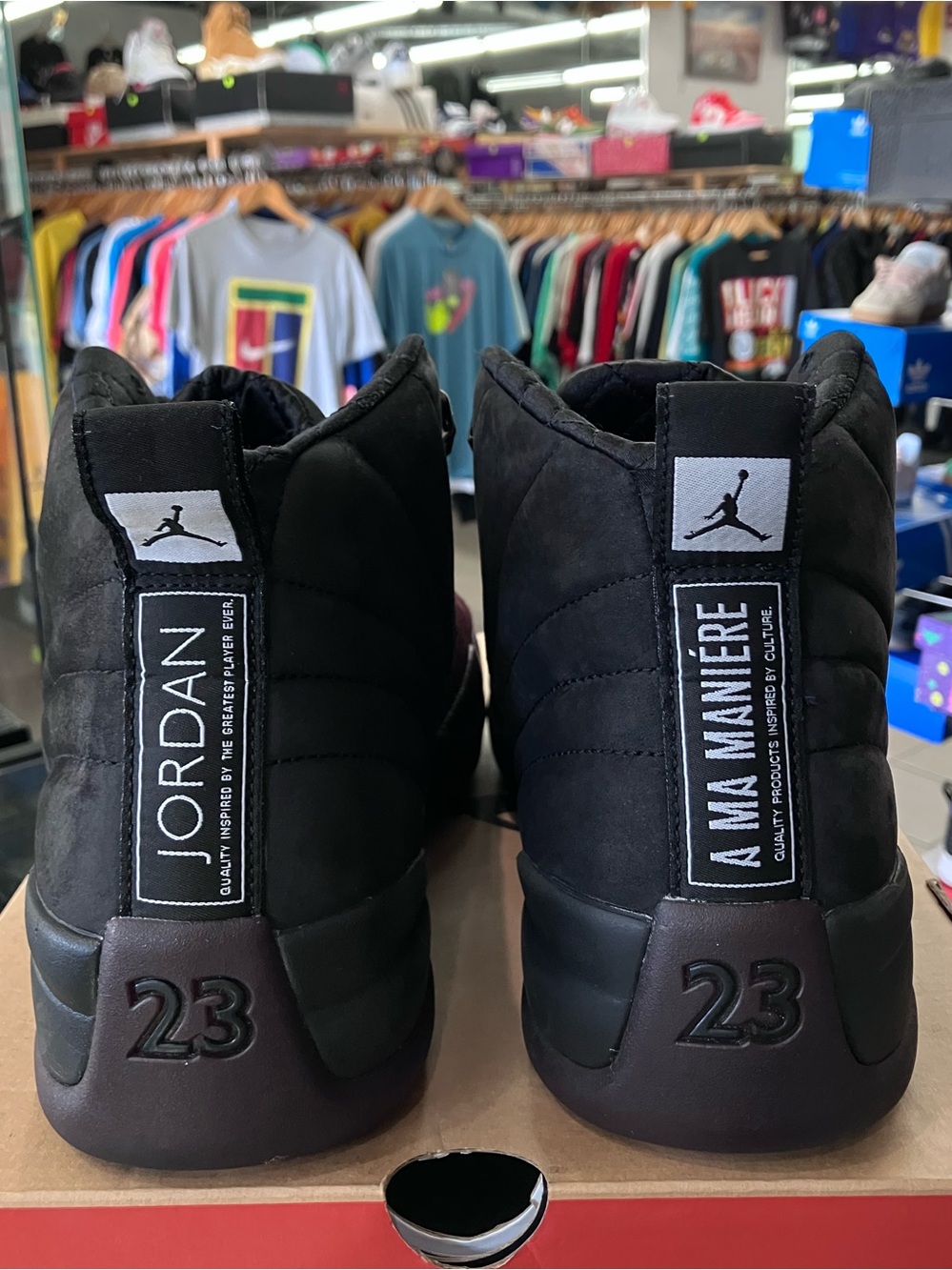 Air Jordan 12 Retro SP A Ma Maniére Black Size 12.5 - Picture 6 of 9